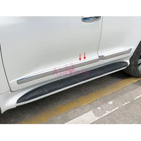 Black Pearl White Car-Styling Body Side Door Moulding Trim Kits Chrome 2008-2018 For Toyota LC Land Cruiser 200 Accessories