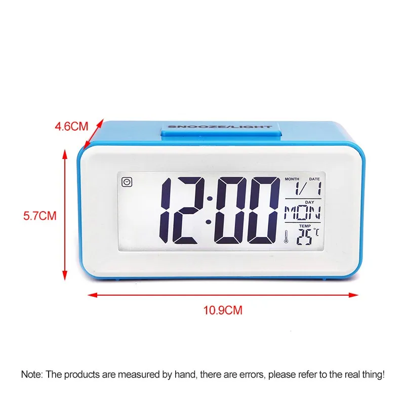 ЖК зеркальные цифровые мини часы с будильником электронный умный будильник