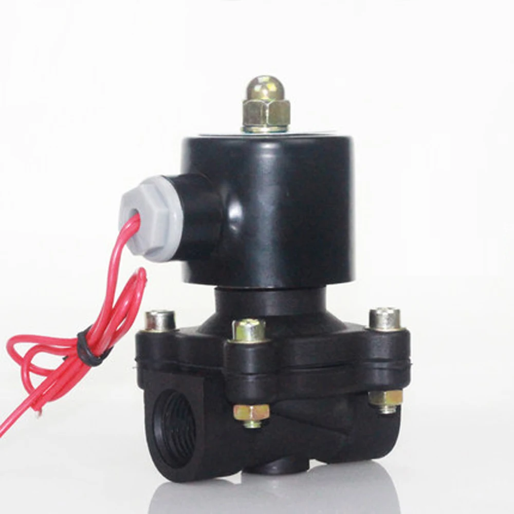 AC220V 1/4 &quot3/8" 1/2 &quot3/4" 1 &quot2" пластиковый электромагнитный клапан DN15 DN20 DN25 DN32