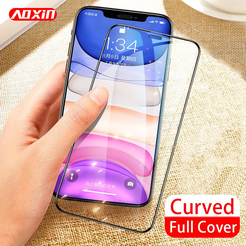 AOXIN Защитная пленка для экрана из закаленного стекла iPhone Xs 11 Pro Max 6 7 8 Plus протектор X