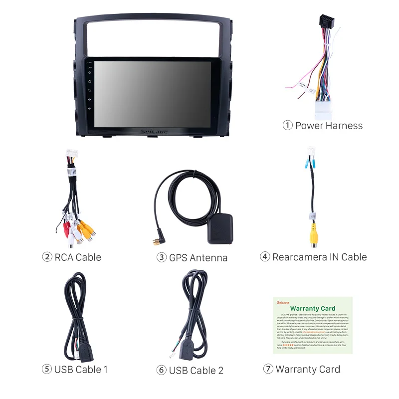 Seicane Android 9 0 дюймов 2Din автомобильное радио для Mitsubishi PAJERO V97/V93 2006 2007 2008 2009 2010 2011 2012 2013