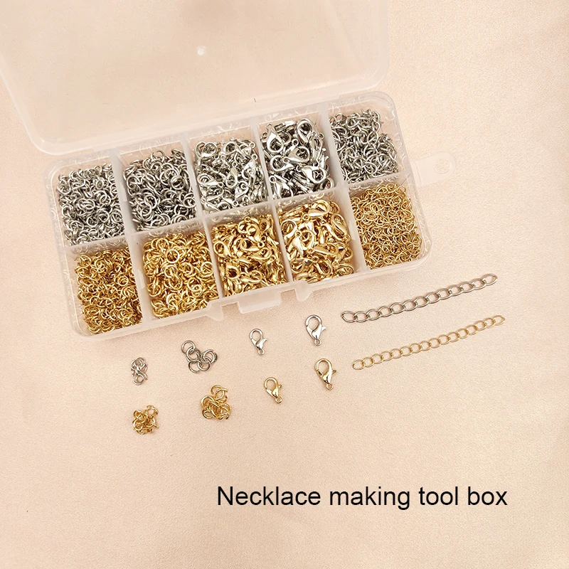 

Youga Necklace Making Tool Set Diy Jewelry Handmade Charm Necklace Pendant Multi-variety Accessory Tool Box