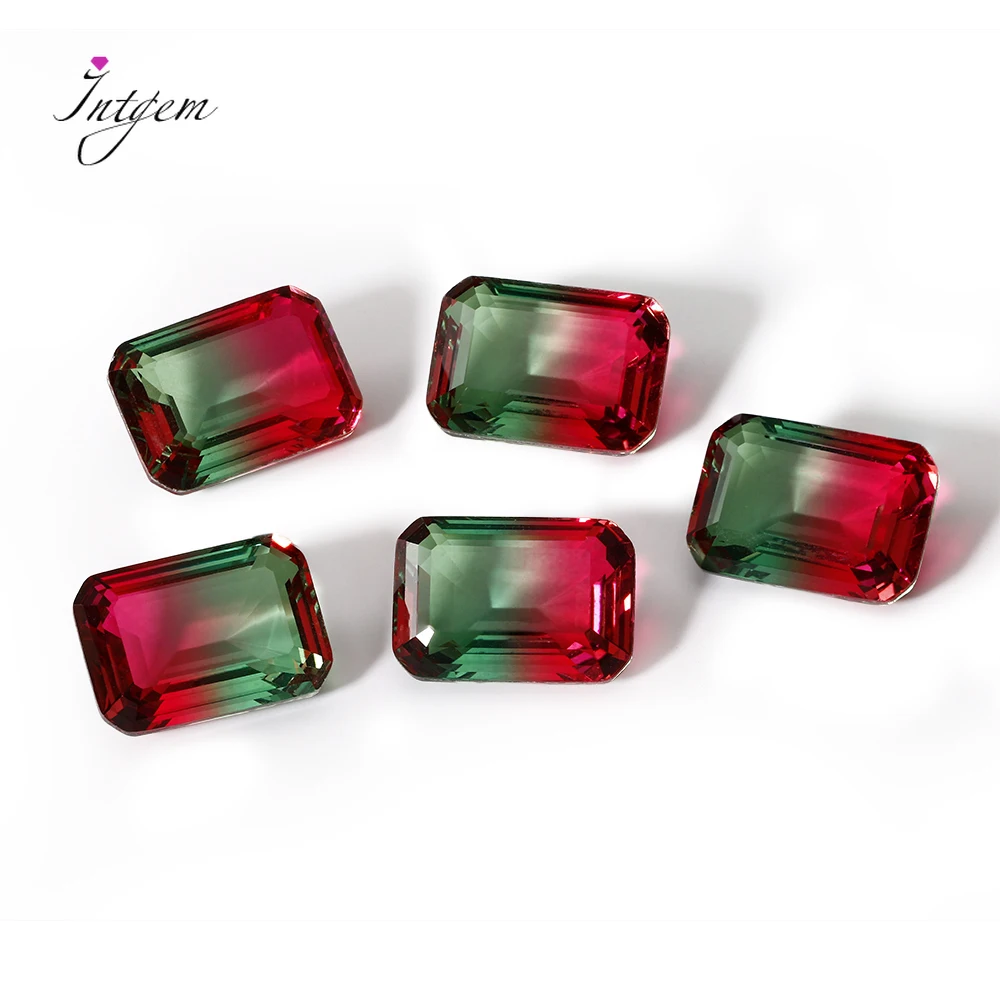 

10pcs 3.2-3.5ct Real Rectangle Loose Gemstones 9x11MM Tourmaline Stones Fashion Jewelry Accessories Stones For Gifts decoration