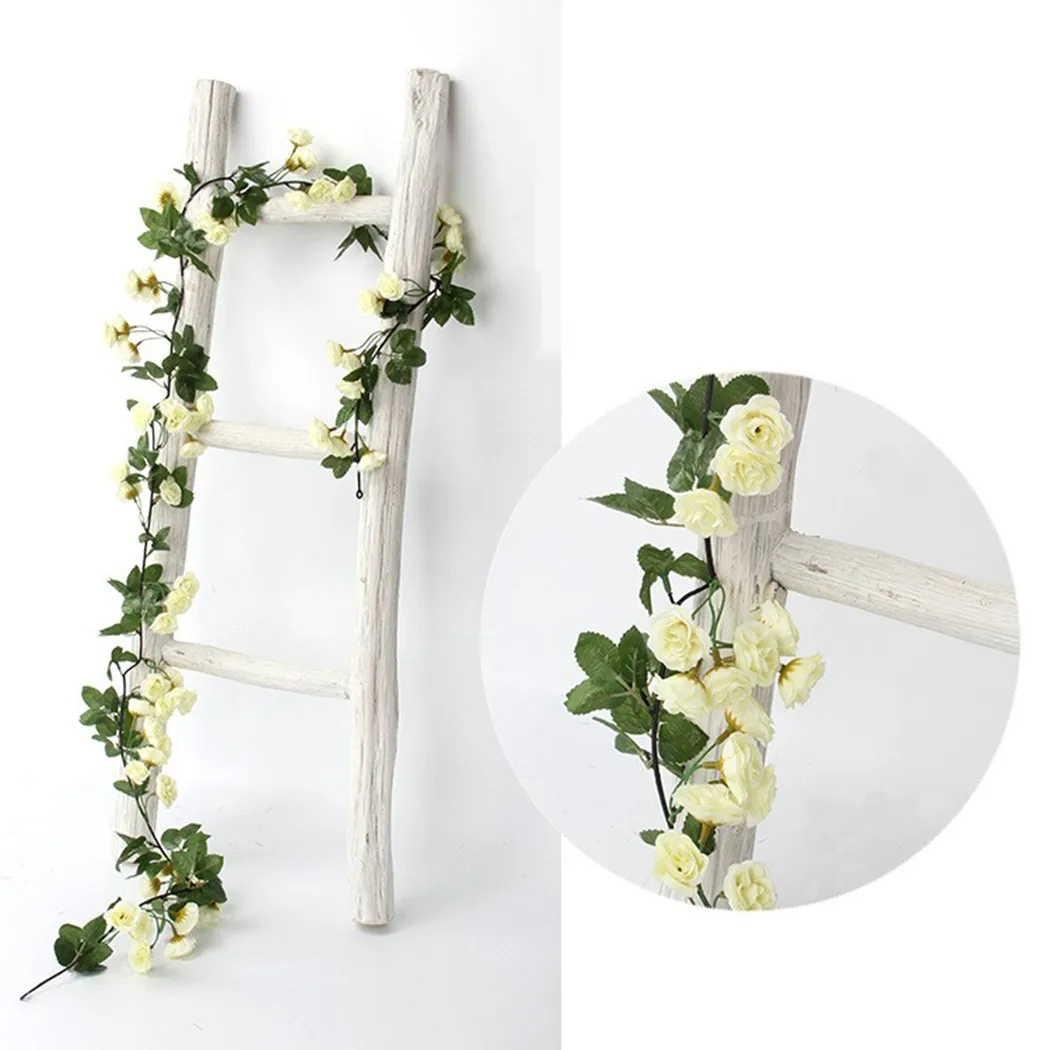 

1x Artificial Flowers Vine Rose Artificial Flower Decoration Flower Vine 45 Small Roses *100% Brand New And High Quality