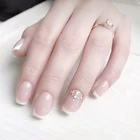 24 шт.компл. французские искусственные ногти для женщин, полное покрытие, искусственные Акриловые искусственные ногти сделай сам, аксессуары для ногтей