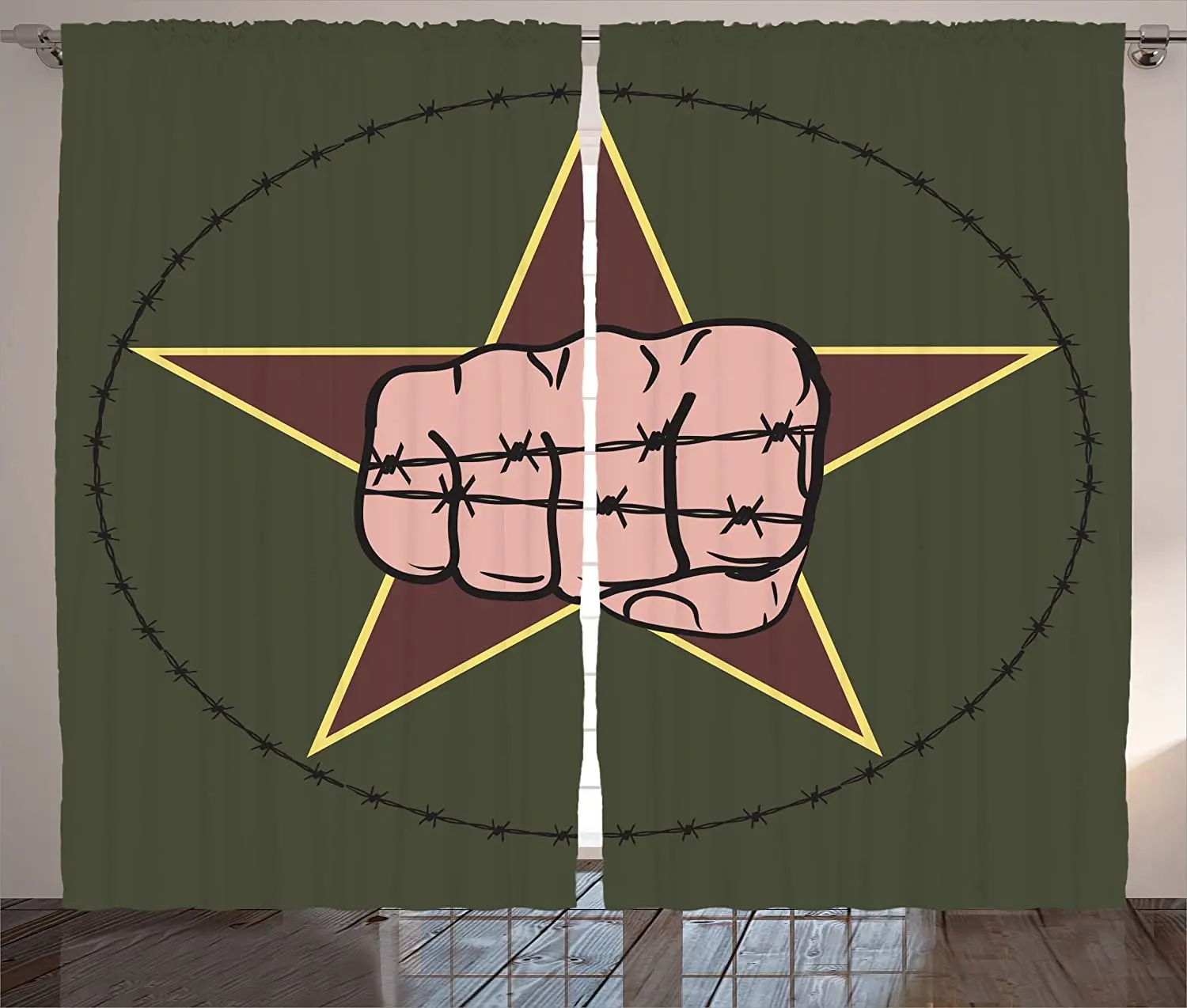 Занавески из колючей проволоки застегивающиеся в кулак завернутые колючную цепь