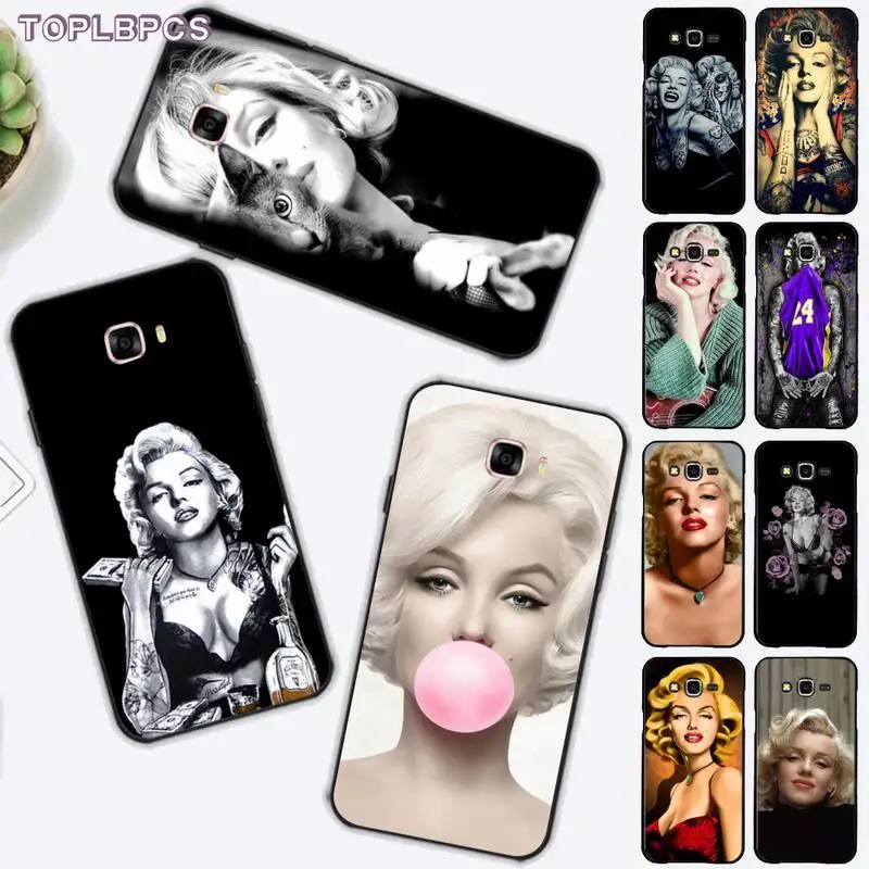 TOPLBPCS Мэрилин Монро с котом окрашенный чехол для телефона Samsung J6 J7 J2 J5 prime J4 J8 2016 2017
