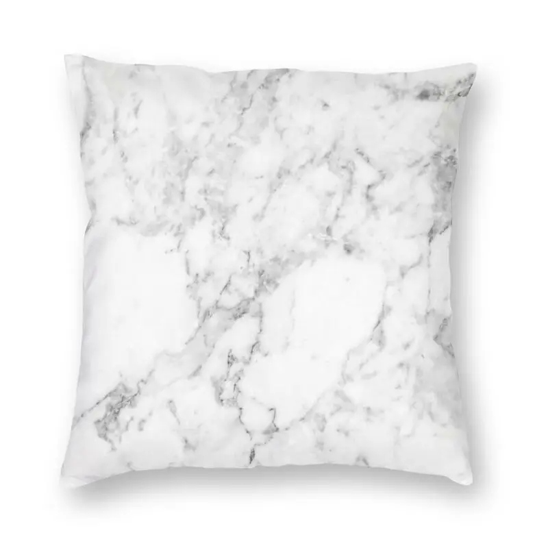 Наволочки с белым мраморным принтом для дивана домашний декор квадратная