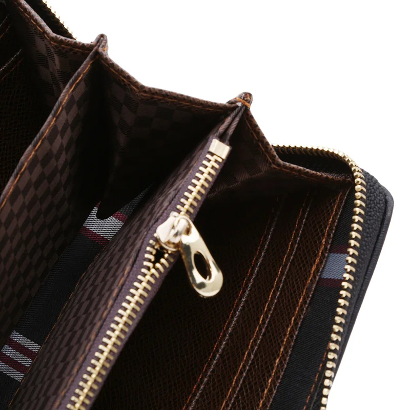 

Vintage Man Wallet PU Leather Long Purse Wallet for Business Men Hot Sale Luxury Brand High Quality Male Clutch Fashion Design