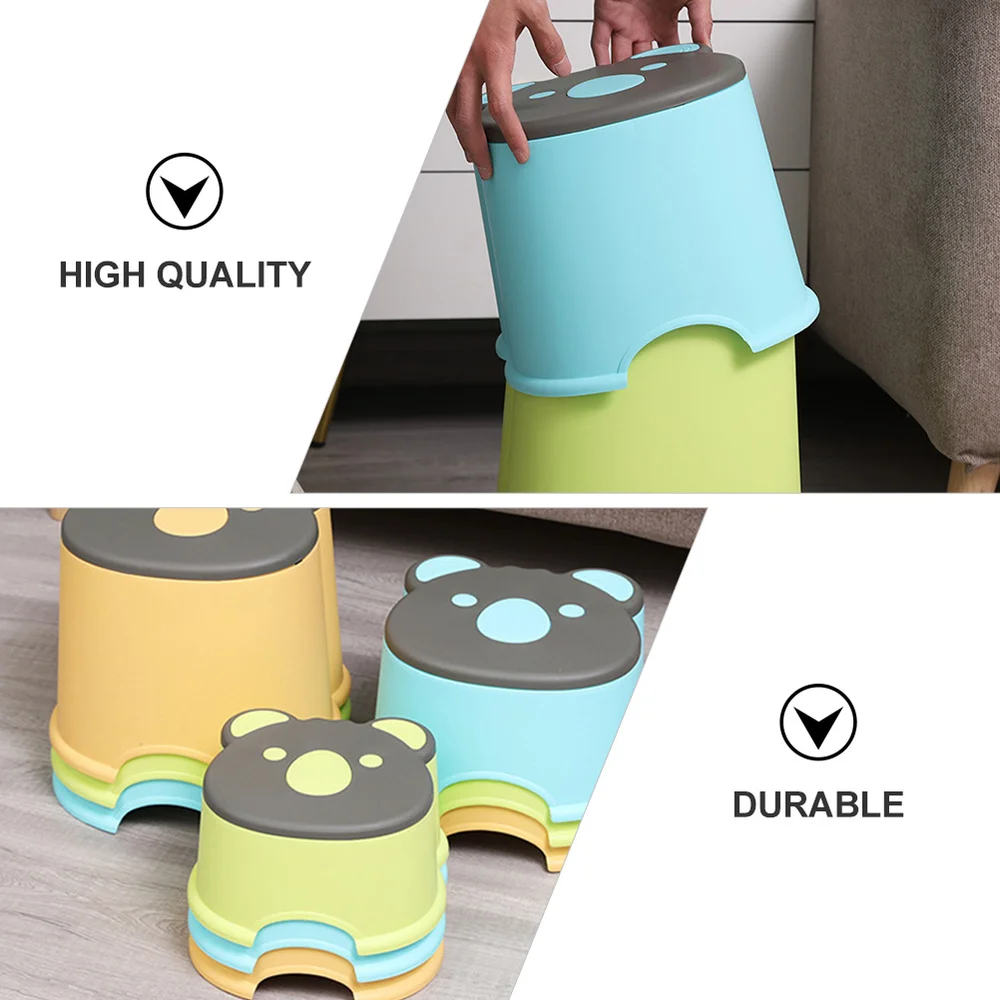 

1Pc Anti-skid Children Stool Household Small Low Stool Cartoon Stool for Home