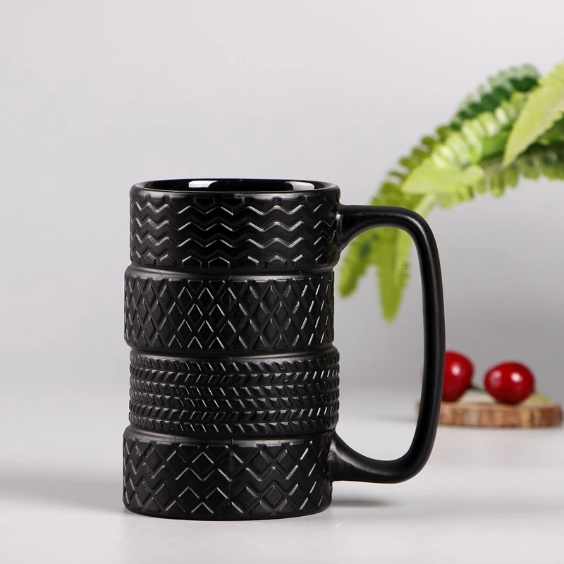 

400Ml Creative Funny Tire Mug Large Capacity Ceramic Coffee Mug Porcelain Juice Drinking Cup Breakfast Coffee Milk Tea Cup