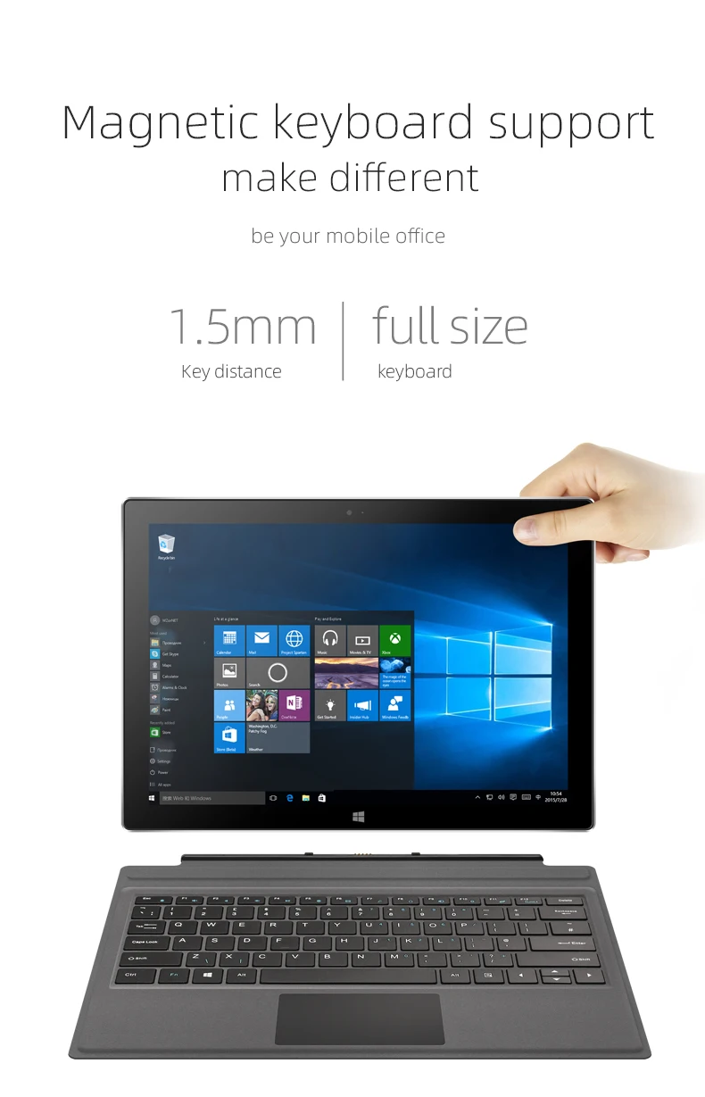 12,6 дюймов 2880*1920 Win10 VOYO Vbook i7 2 в 1 планшетный ПК Intel Двухъядерный 3865U 8G DDR 128/256G SSD Двойные камеры HDMI BT 4,0