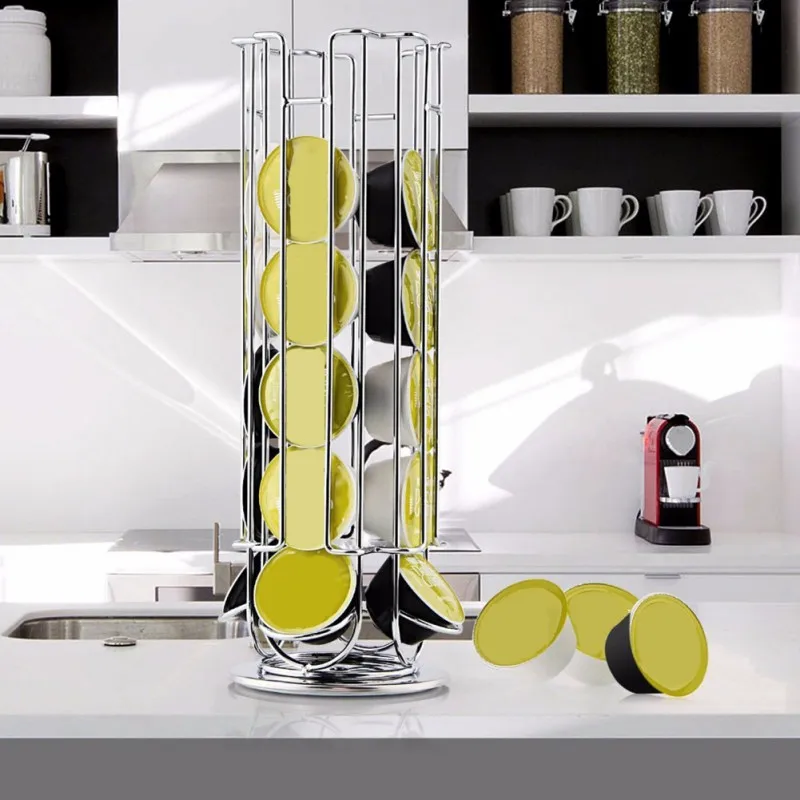 

Offee Pod Holder CarThe Cousel Of The Nescafe Dolce Gusto Coffee Pod Holder, Which Can Hold 24 Capsules Coffee Pod Holder (black