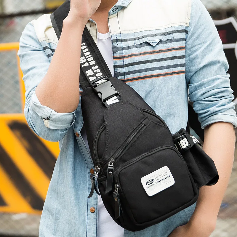 Сумка слинг карманная мужская маленькая облегающая нагрудная сумочка