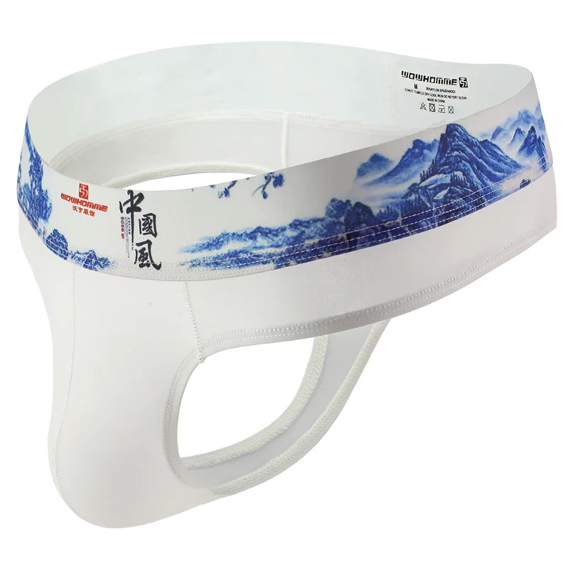 Сексуальные мужские нейлоновые стринги из ледяного шелка бандаж с Т-образным