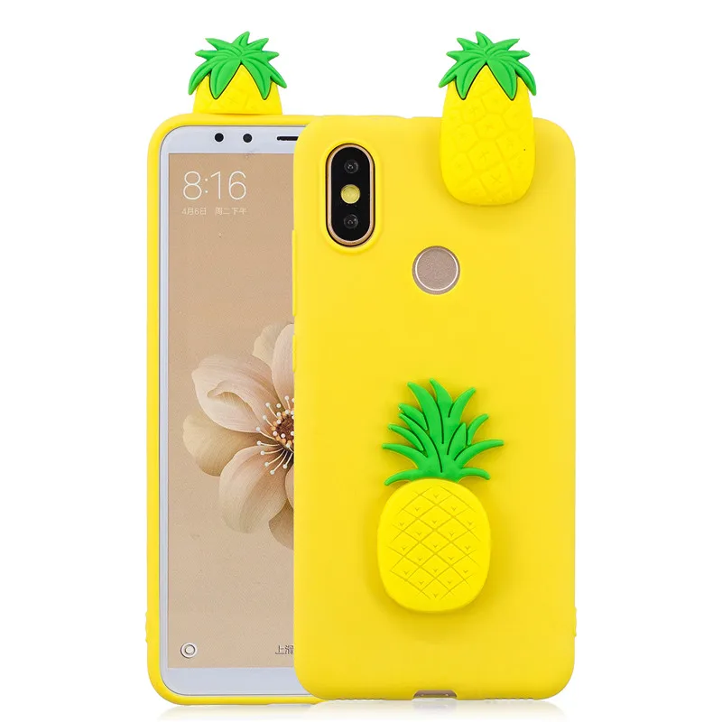 3D единорога панда кота кактуса крышка на Xiaomi mi A3 A1 A2 Lite Red mi 7 8 7A 8A 6A 5A Примечание 8 7 6 5 K20 Pro 4 4X8 T Red mi Go S2 - Цвет: Pineapple B