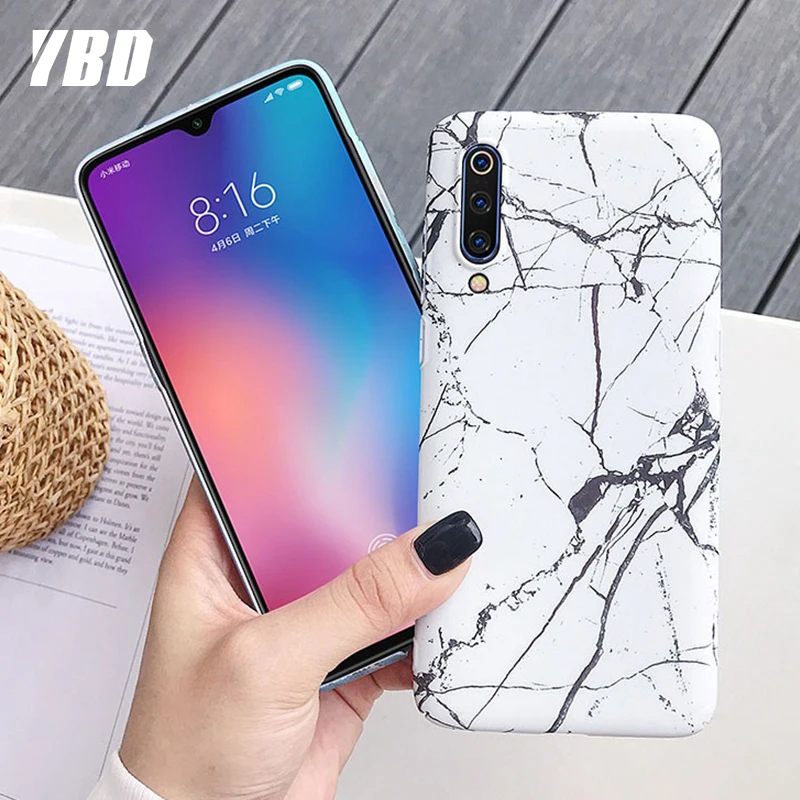 YBD мраморный узор PC Чехлы для Xiaomi Mi 9 модный жесткий чехол Coque Fundas |