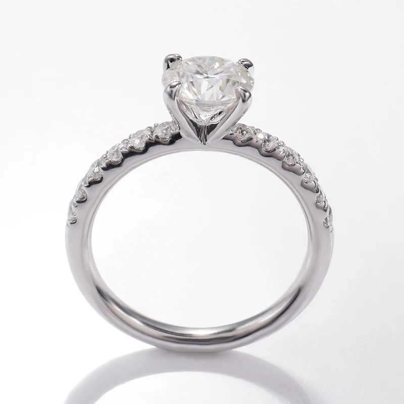 Заказной VVS Moissanite 6 5 мм лабораторный цвет Круглый блестящий крой серебро 925 пробы
