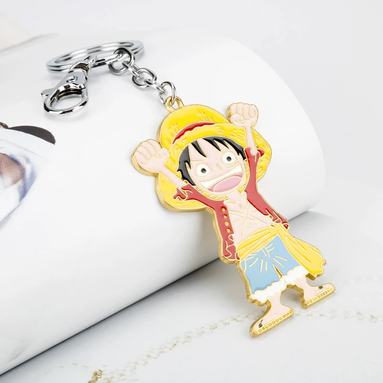 Dongsheng аниме цельный Обезьяна D. Брелок для ключей Luffy металлический брелок llaveros