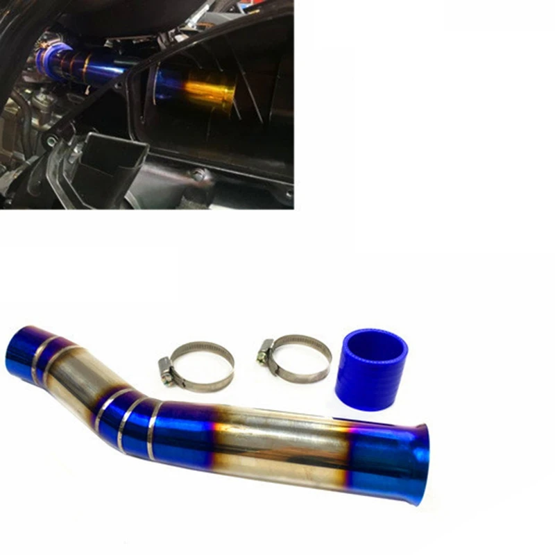 

Motorcycle Durable Burn Blue Air Filter Stainless Steel Intake Pipe for 2015-2019 Yamaha NMAX155 B