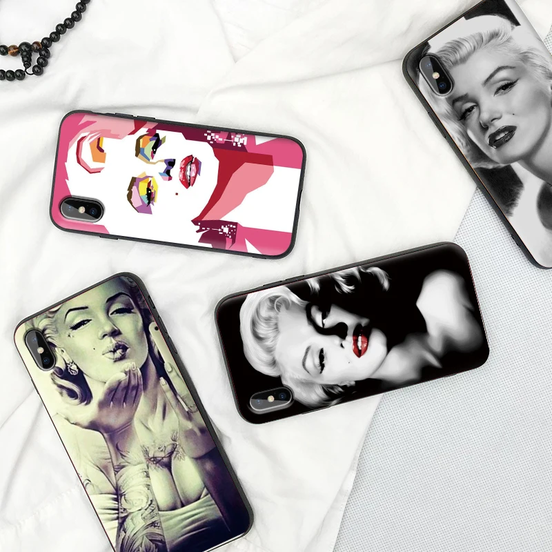 Чехол для телефона с изображением Мэрилин Монро iPhone 11 Pro Max X XS XR 8 7 6 5 s Plus