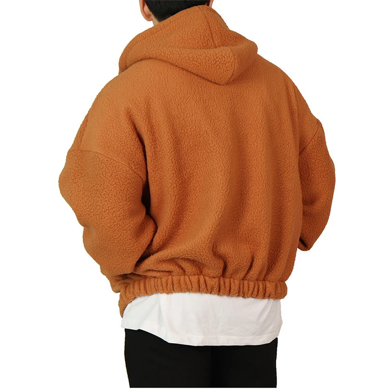 Мужская кашемировая куртка на молнии оверсайз уличная одежда в стиле хип хоп