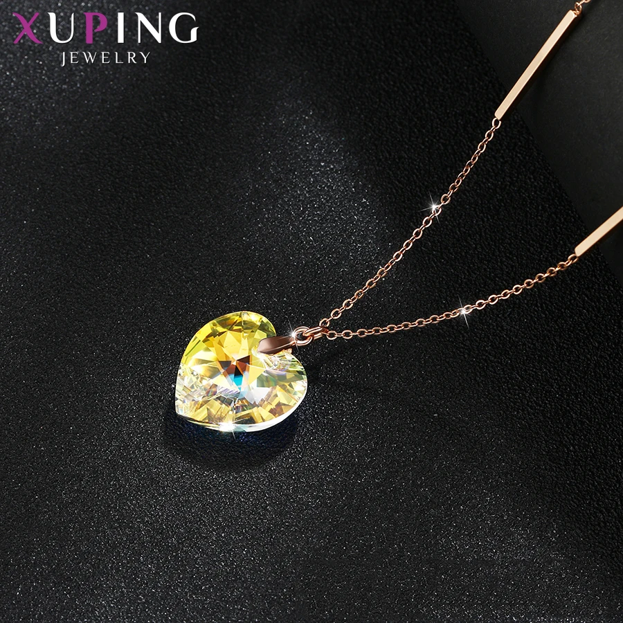 Xuping подвеска в форме сердца ожерелья подвески стильные кристаллы от Swarovski