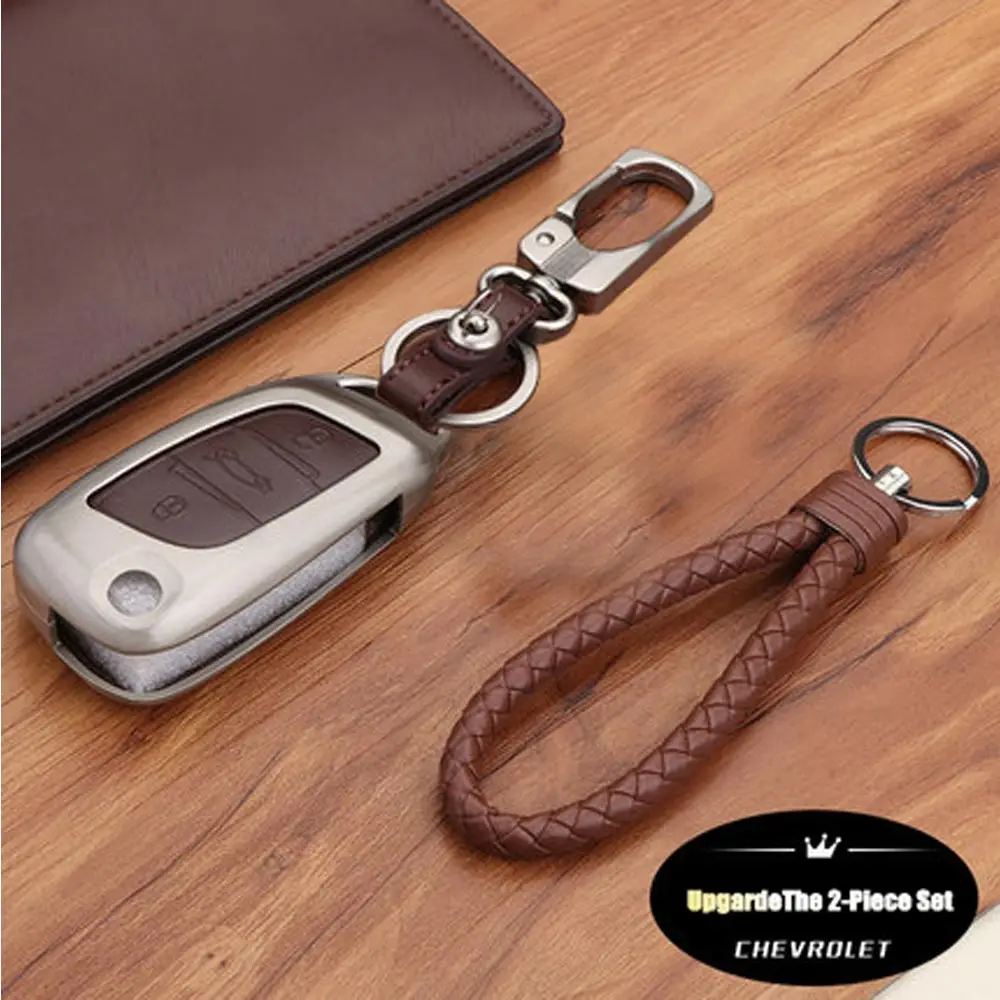 zinc-leather-Brown 3 кнопочный ключ автомобиля чехол для Citroen C2 C3 C4 C5 C4L DS3 DS4 DS5 DS6 автомобиль флип складной ключ крышка авто Декор Аксессуары - Название цвета: zinc-leather-Brown
