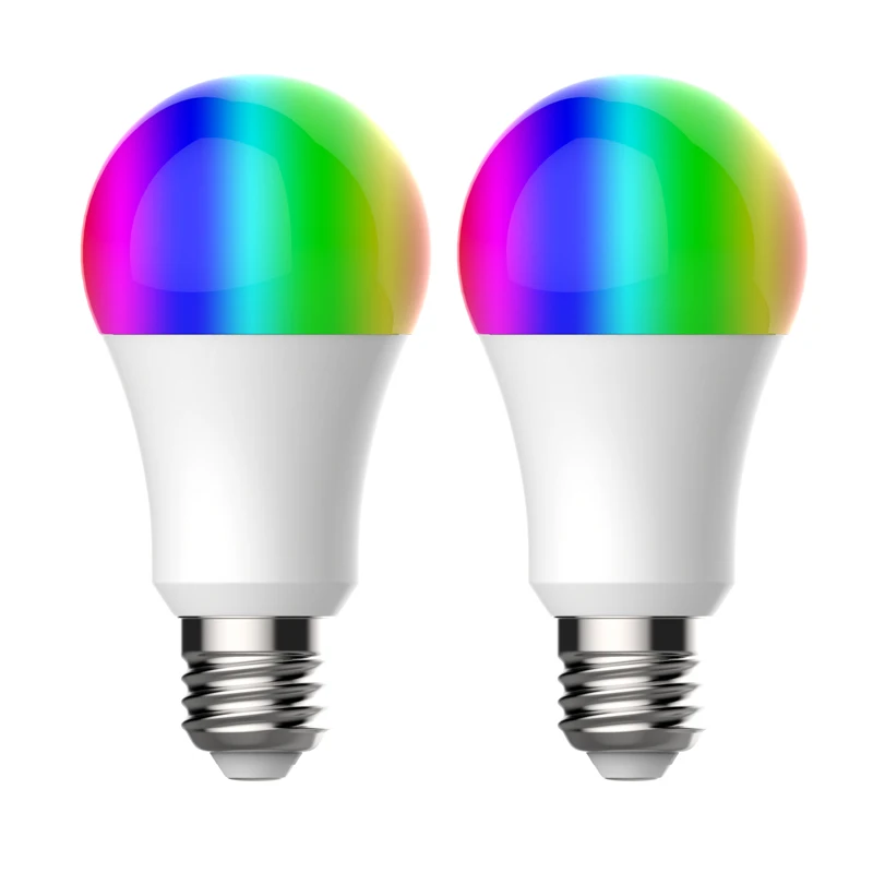 Lonsonho 2 шт. E27 Wifi умный светильник светодиодный лампочка RGB+ W+ C 9 Вт 900lm туя умная жизнь приложение таймер диммер Alexa Google Home - Комплект: RGBC