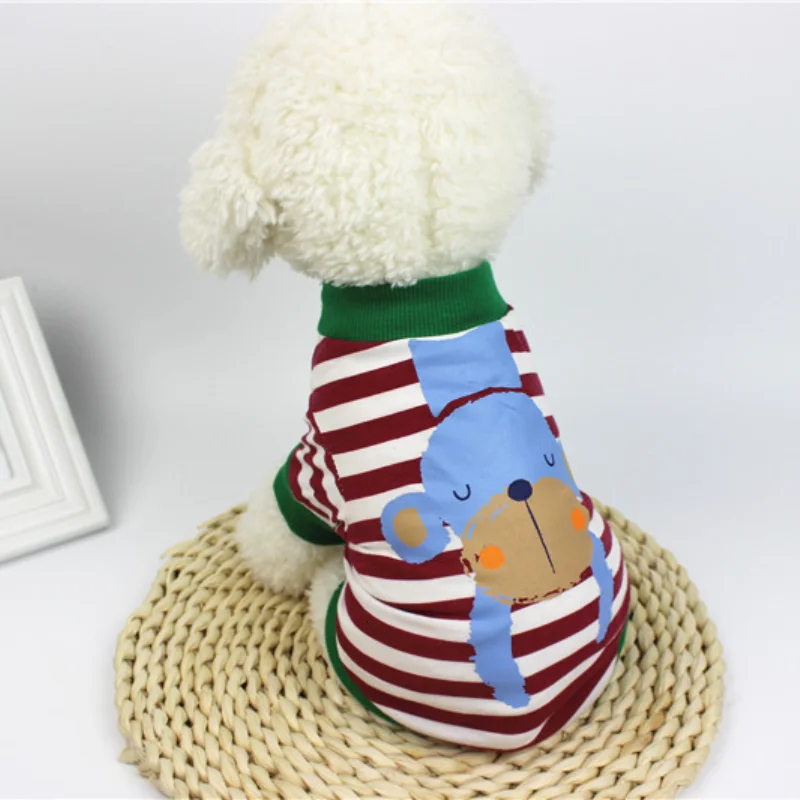 Одежда для домашних животных одежда собак весенняя и осенняя полосатая