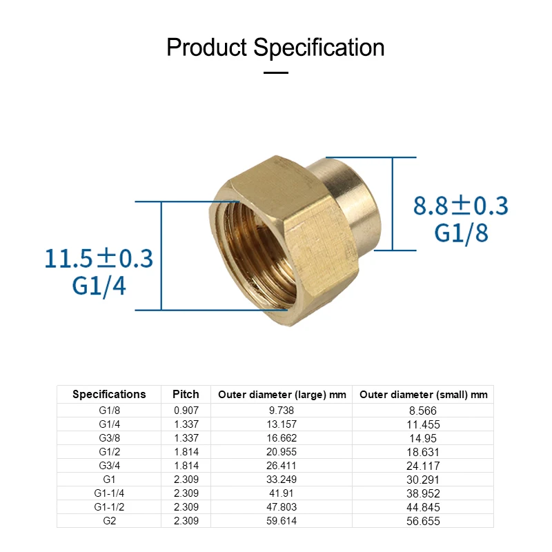 Латунное соединение Внутренний провод к внешней резьбе редуктор трубка