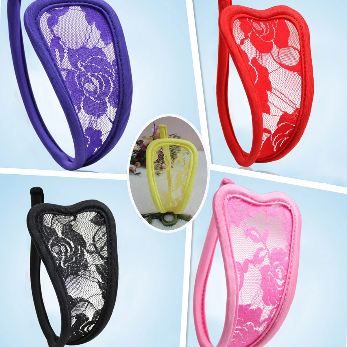 Женское сексуальное нижнее белье кружевные прозрачные трусы C типа со скрытой Т