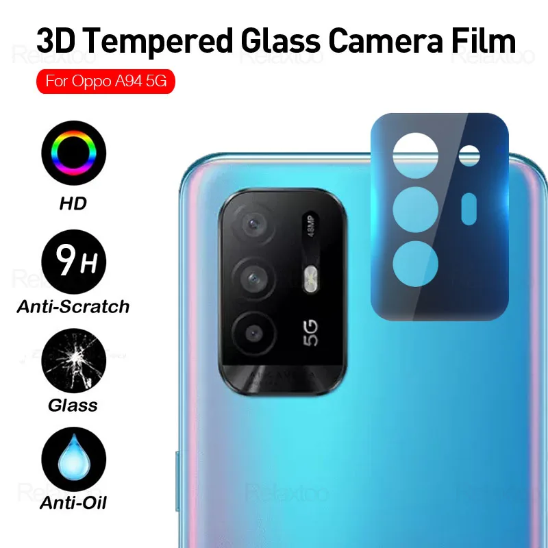 3D изогнутое закаленное Высокопрочное Стекло для oppo a94 5G Камера Задняя крышка