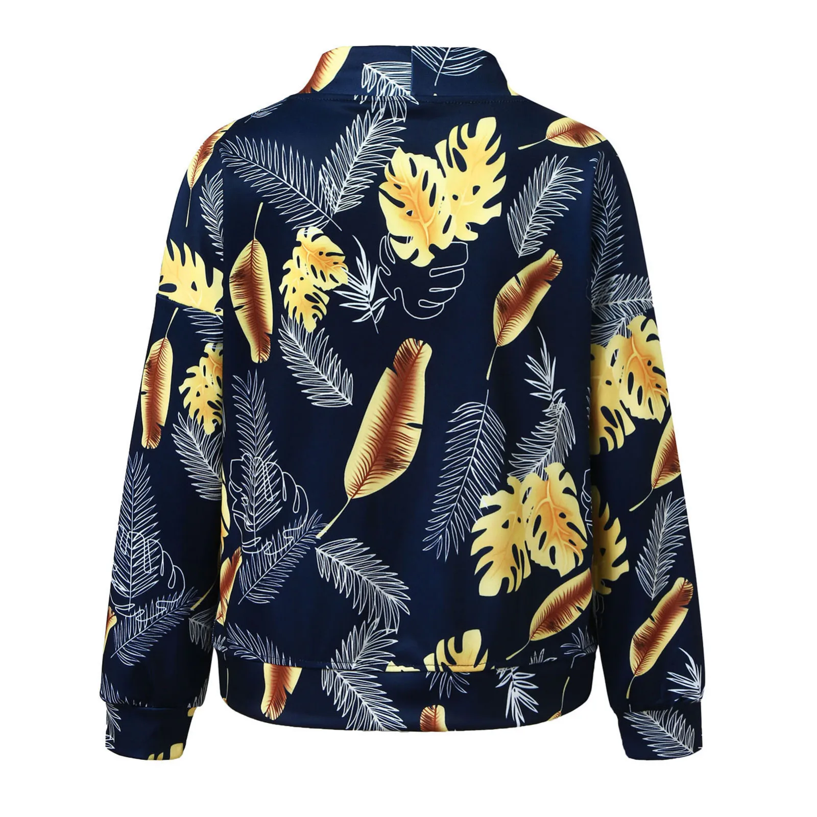 

Women's Hoodies Sweatshirts 2020 Winter Casual Leaves Printing Long Sleeve Stand-up Collar T-shirt Tunic Blouse Sweatshirt Cool