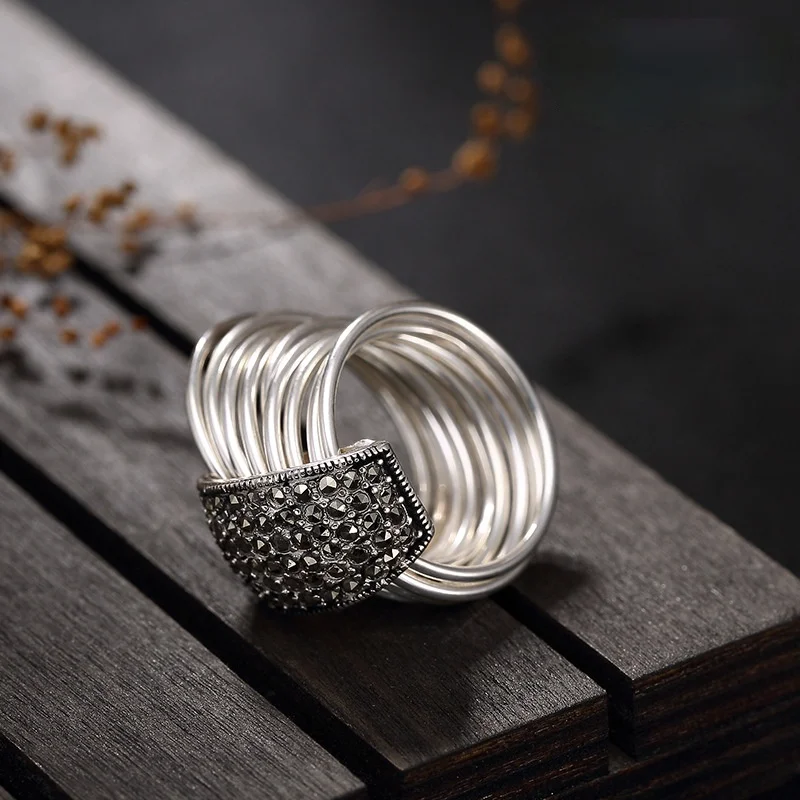 

Кольцо Марсель из серебра 925 пробы с драгоценным камнем, женское модное кольцо из серебра 925 пробы, полициклические серебряные кольца 925 проб...