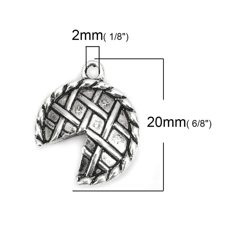 DoreenBeads Новая мода ключ Лайм пирог пастообразные антикварные подвески из серебра