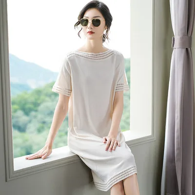 

Юбка женская летняя однотонная, универсальная трапециевидная юбка выше колена, средней длины, простая и просторная