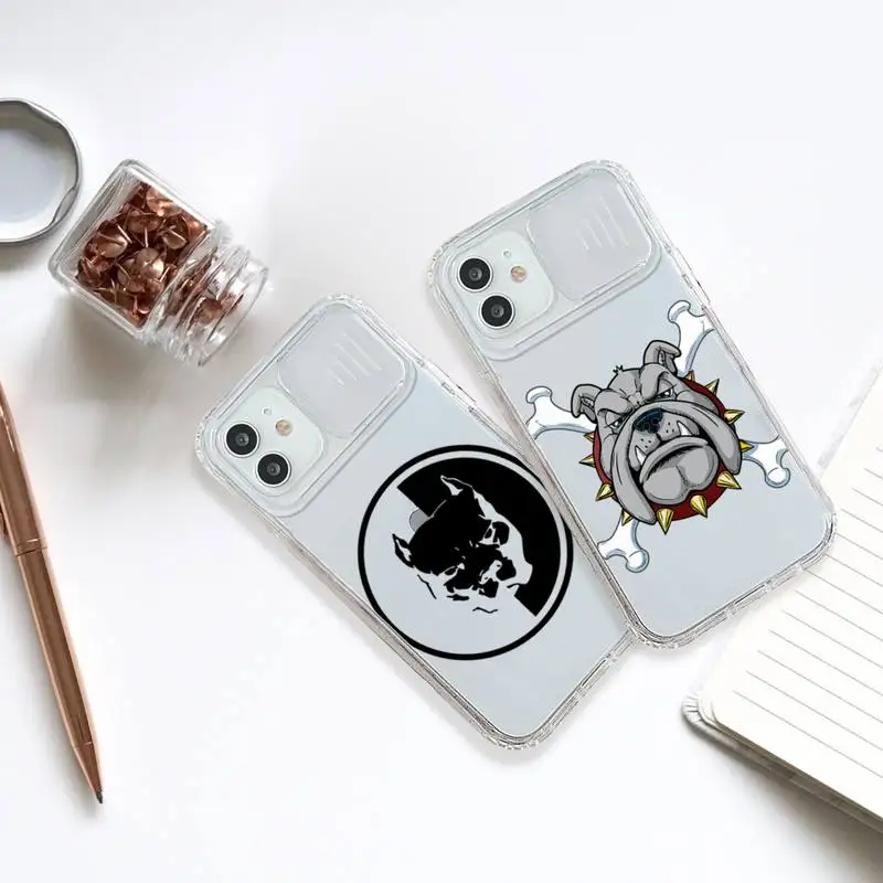 

Pit Bull Lovely Pet Dog Pitbull Phone Case transparent For iPhone 7 8 11 12 X XS XR MINI Pro Max Plus Slide Camera Lens Protect