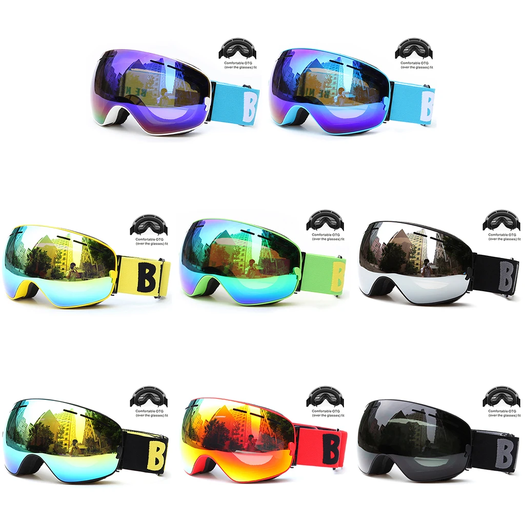 

Ski Goggles Detachable Anti Fog UV400 Wide View Lens Big Glasses Skiing Snowboard Snowmobile Skate Eyewear for Men Women