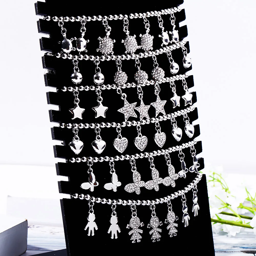 2020 Элегантный Золотой Серебристый браслет с подвесками для женщин аксессуары 4