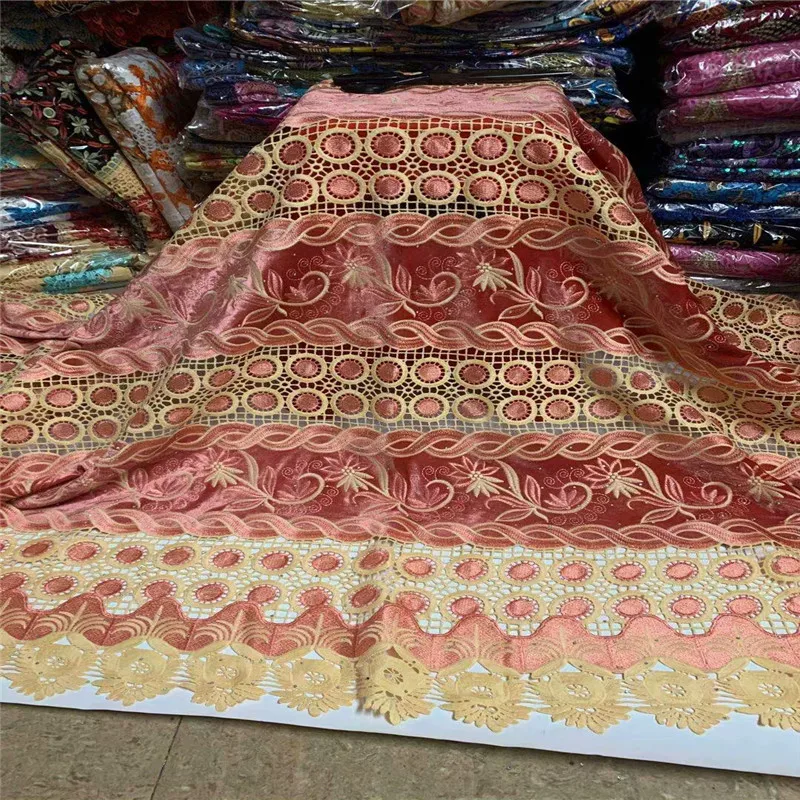 Африканская кружевная ткань 2020 Высококачественная вышивка из гипюра аксессуары