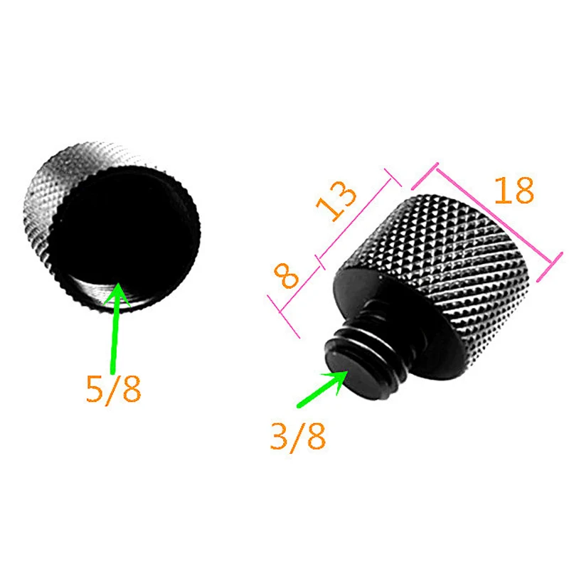 Металлическое Удлинительное 2 шт. 5/8 "до 1/4" + 3/8" с резьбой для крепления