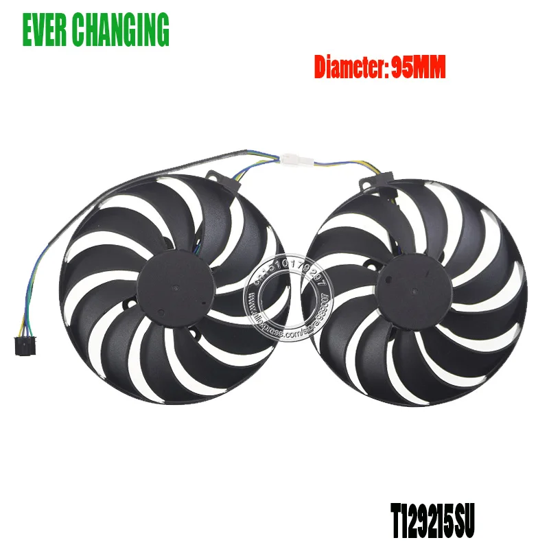 95 мм T129215SU FDC10U12S9 C DC12V 4 контактный вентилятор графической карты для ASUS Radeon RX 5700 DUAL