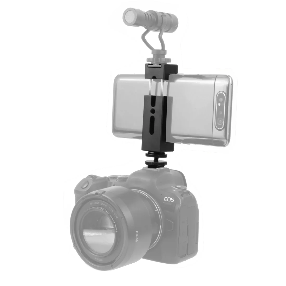 

Mobile Clip For Max 84mm Width Phones Flash Bracket with Cold Shoe Mount 1/4" 3/8" Screw SLR Tripod Holder for Redmi for Nokia