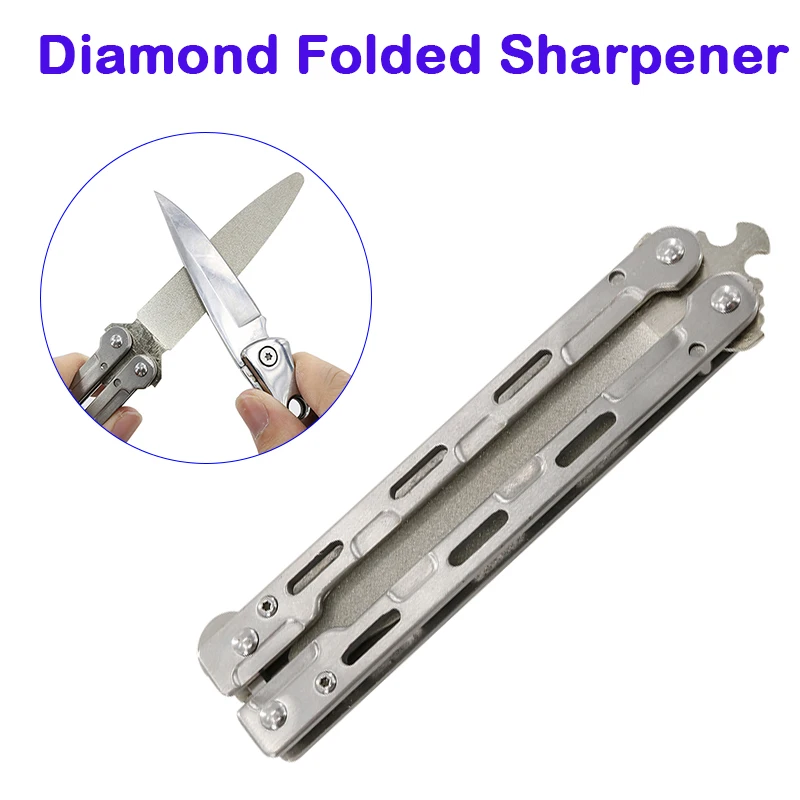 

Folding Double Sides Diamond File Whetstone Blade Sharpener Honer Outdoor Use