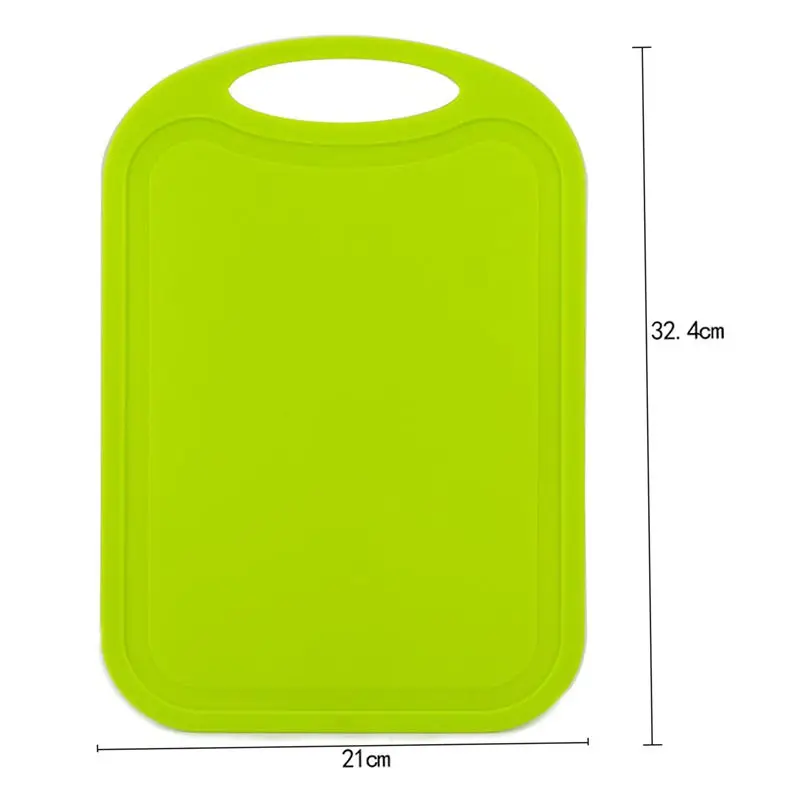 Plastic Chopping Block Meat Vegetable Cutting Board Non-Slip Anti Overflow With Hang Hole Black Promotion |