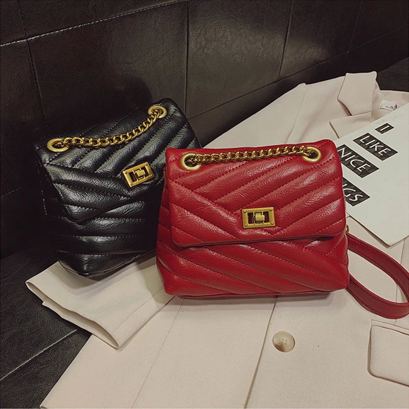 

Quilting Crossbody Bags For Women PU Leather Handbag Wholesale Classic Flap Sac Femme Torebki Damskie Bolso Mujer 2020