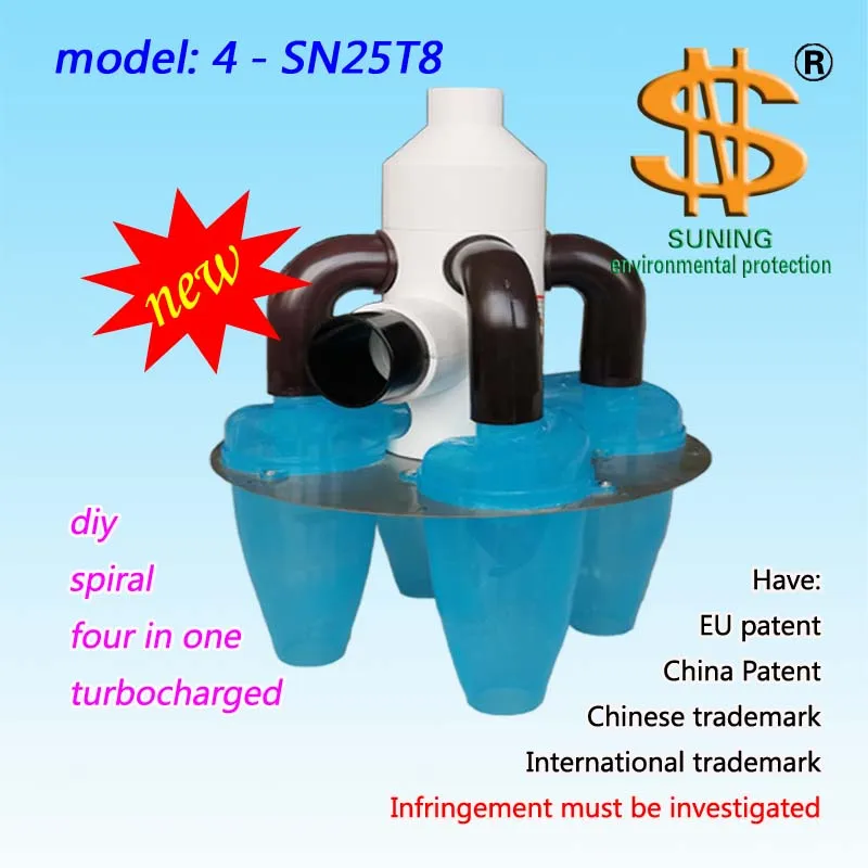 Циклонный пылесборник (4 в 1 спираль турбонаддув) шт.|Запчасти для пылесоса| |