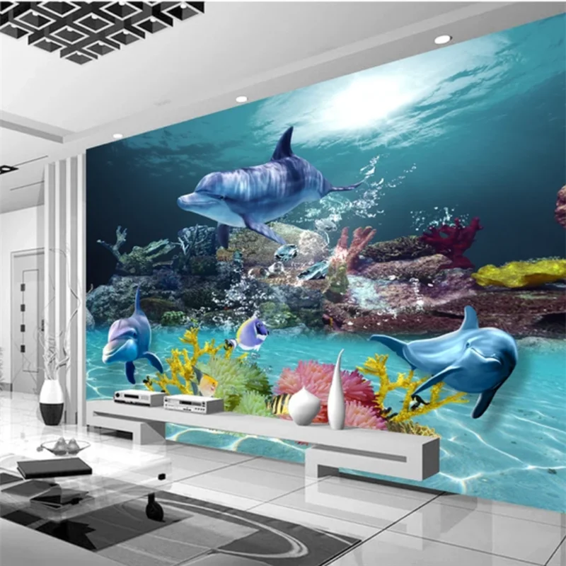 Обои beibehang на заказ фрески 3D Фэнтези подводный мир ТВ настенная живопись гостиная