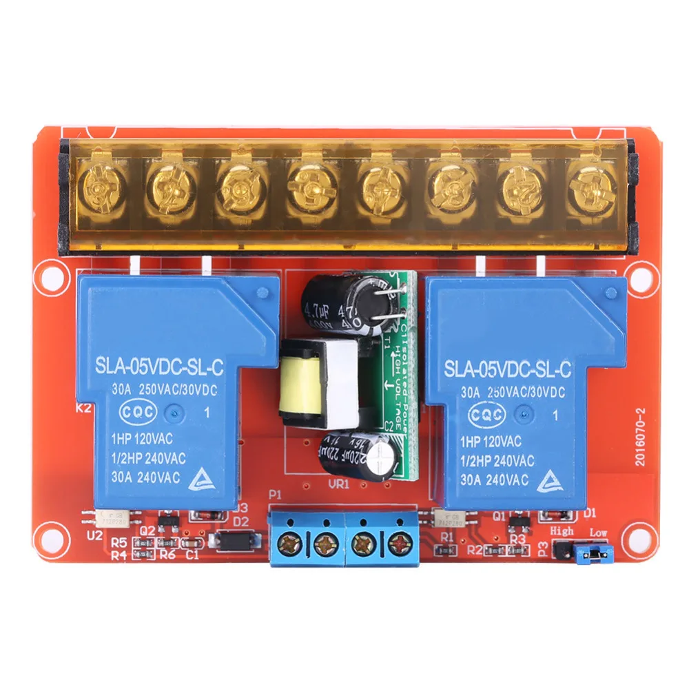 Двухканальный релейный модуль 30 А 5 в постоянного тока управления триггером